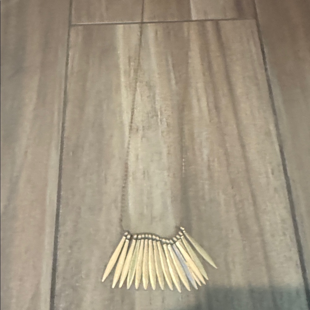 Beige Spike Necklace